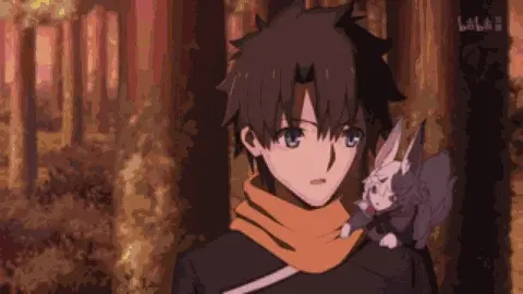 FGO第七章動畫芙芙踢梅林.gif