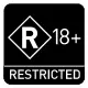 Australian Classification Restricted 18+ (R 18+).svg